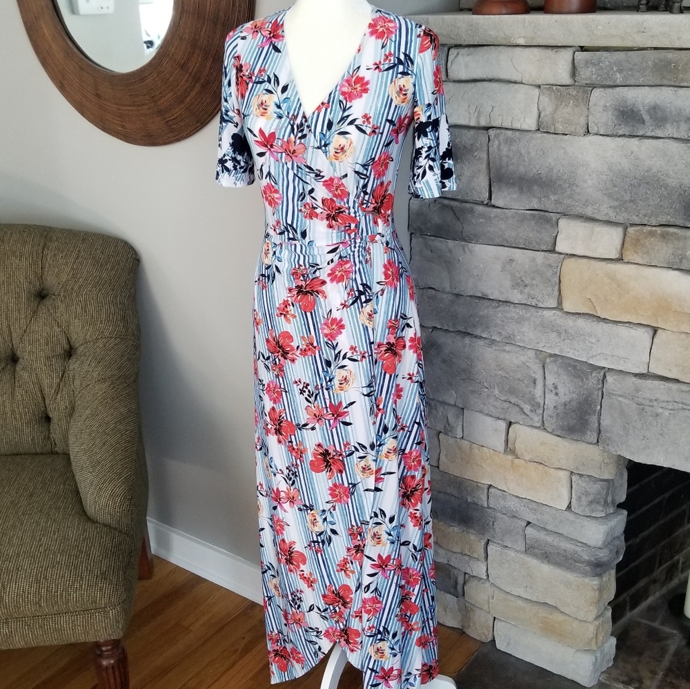 Very Sexy Floral Wrap Maxi Dress